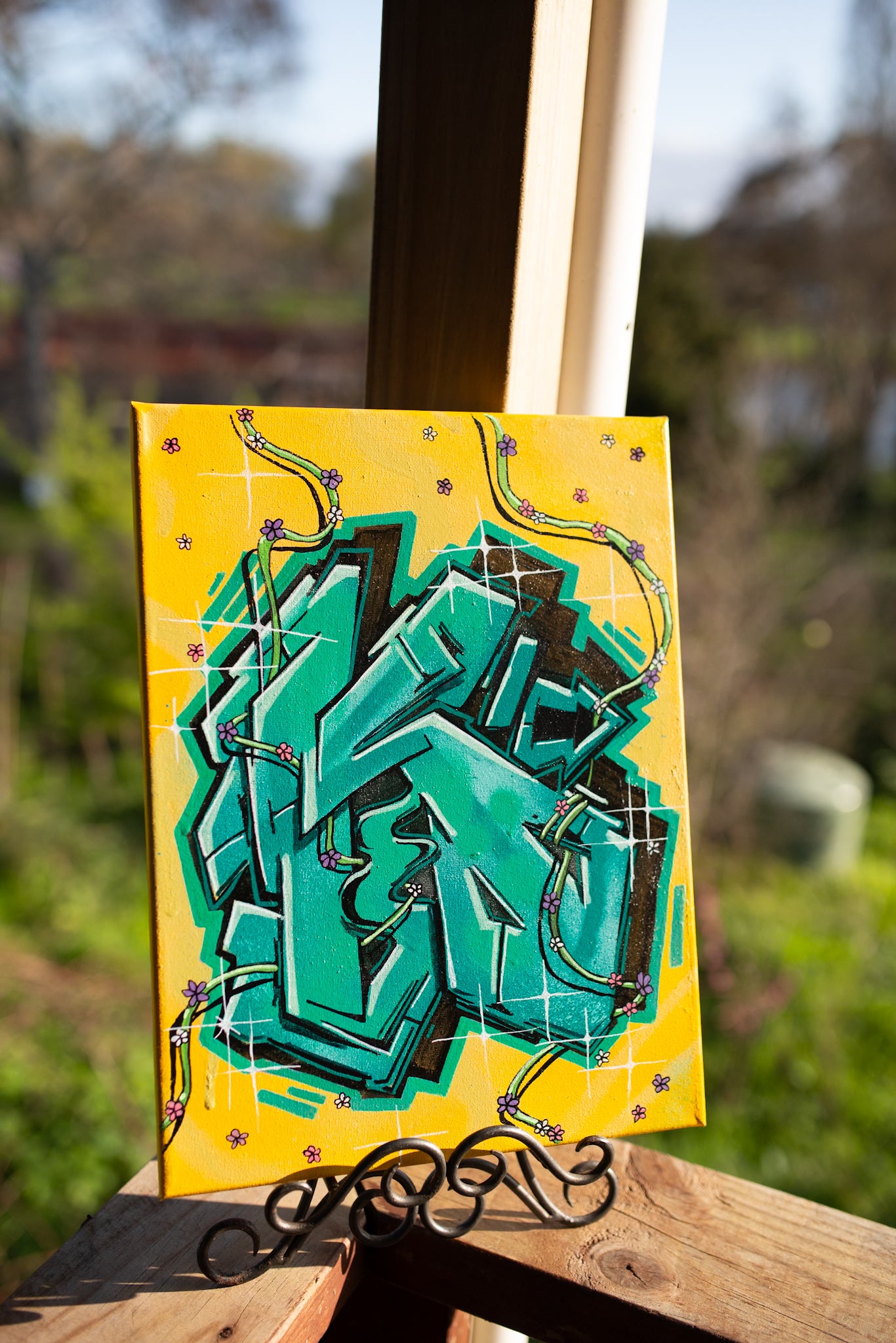 Single letter Graffiti canvas