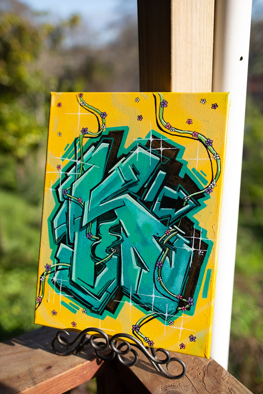 Single letter Graffiti canvas