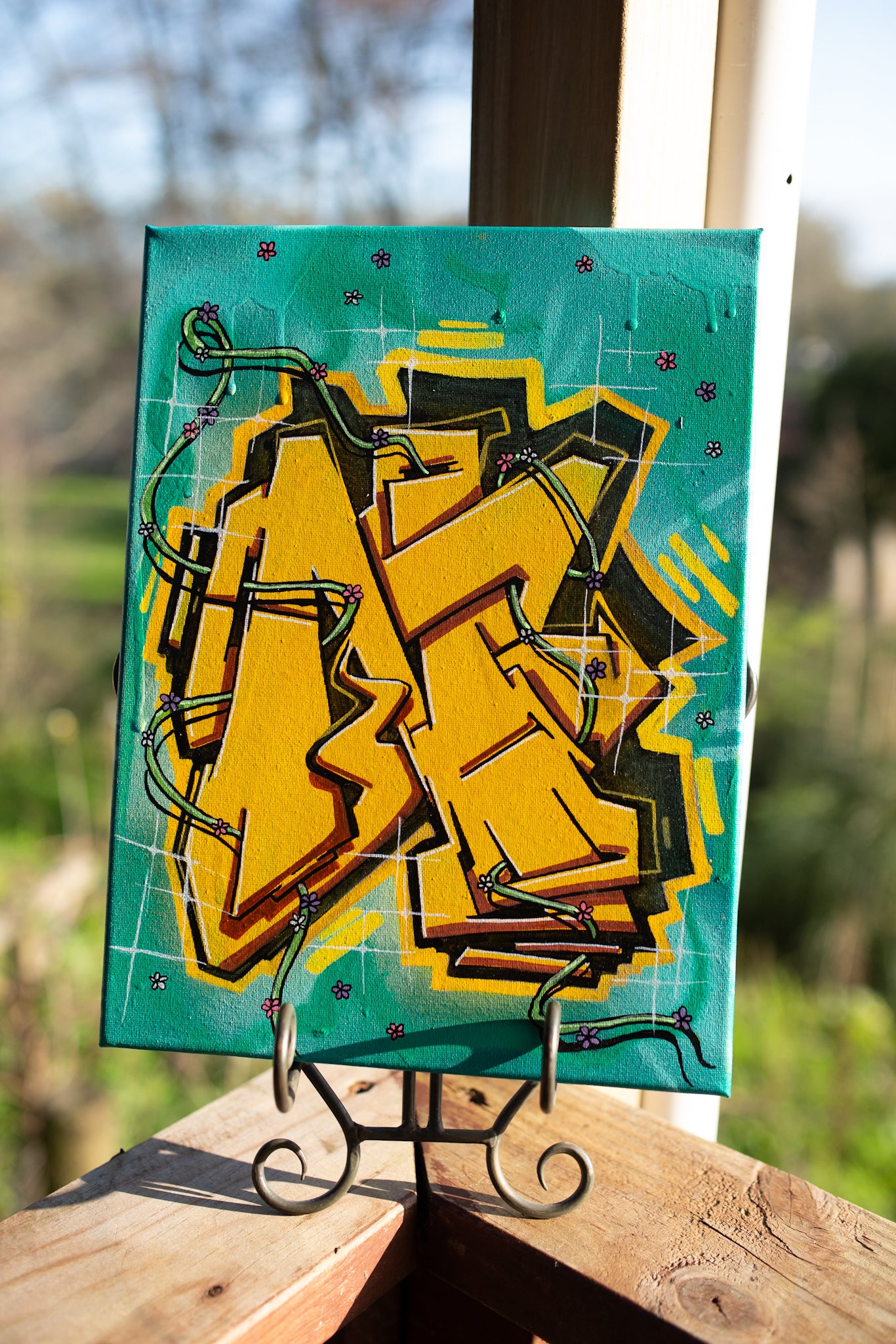 Single letter Graffiti canvas